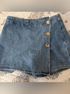 Zara Denim Wrap Skort